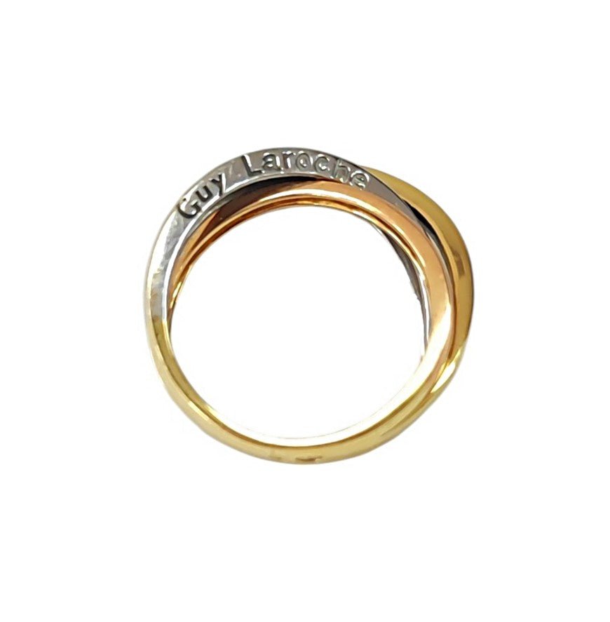 Bague Alliance GUY LAROCHE en or blanc, or jaune, or rose et diamants - Castafiore