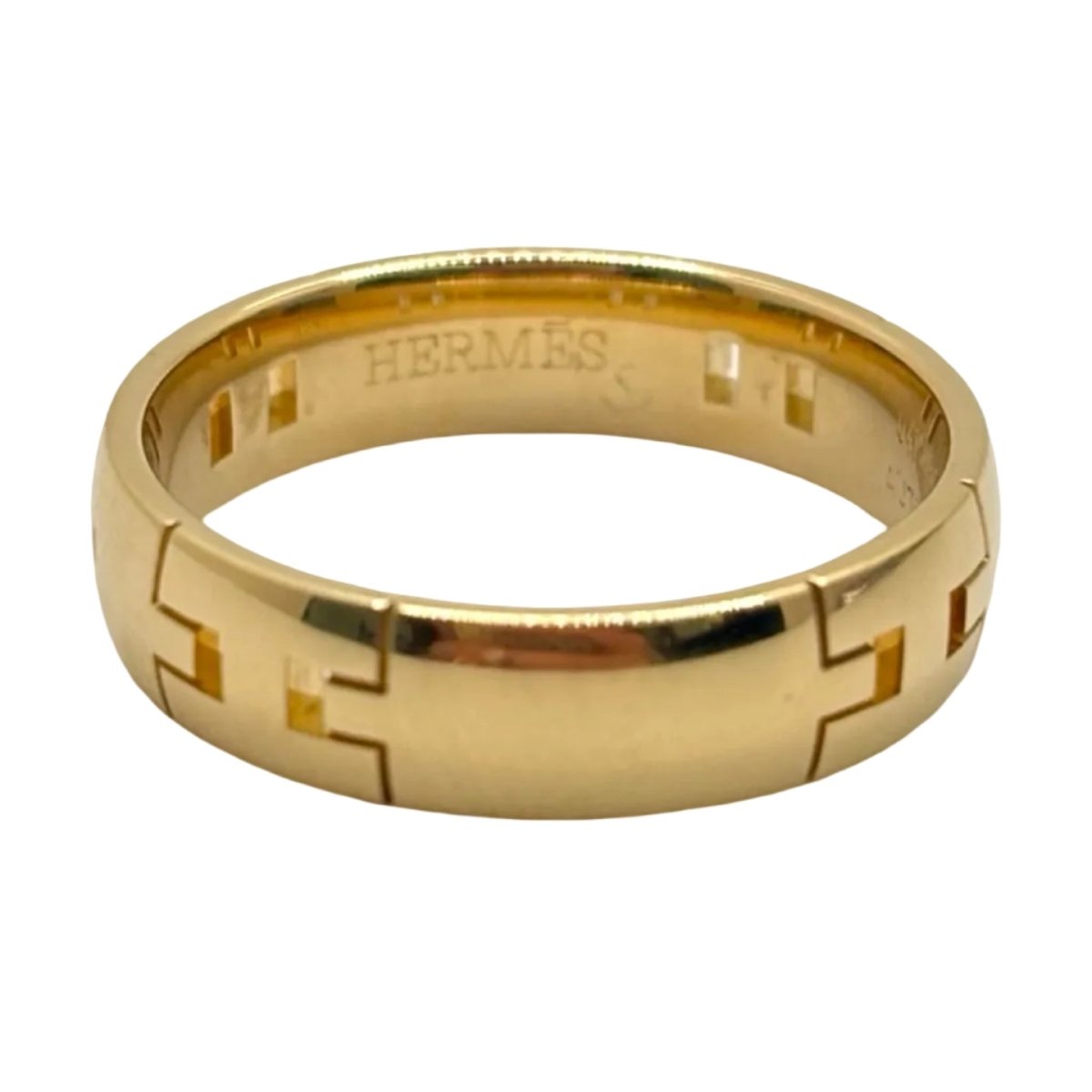 Bague Alliance HERMÈS "Herakles" en or jaune - Castafiore
