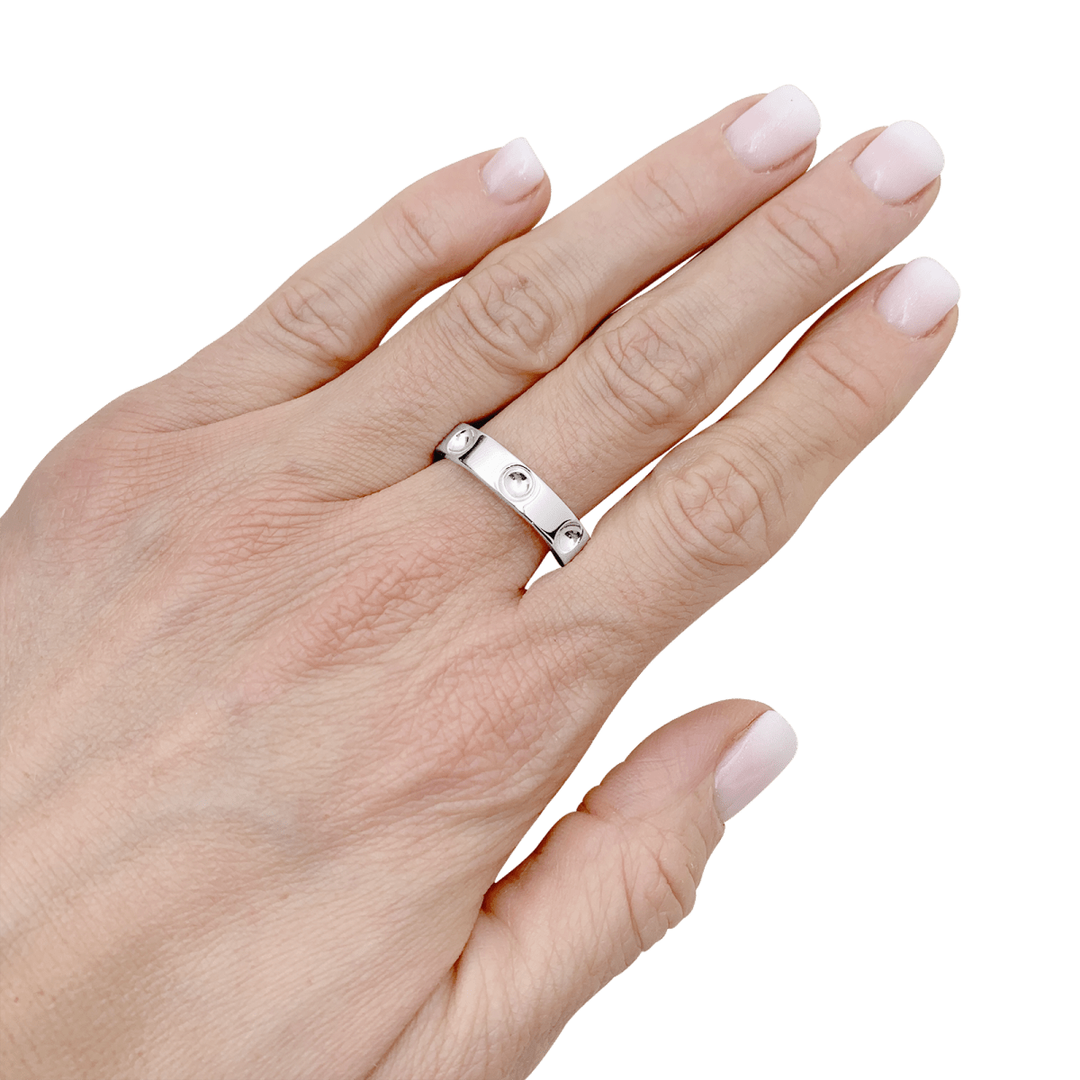 Bague Alliance LOUIS VUITTON "Empreinte"en or blanc - Castafiore