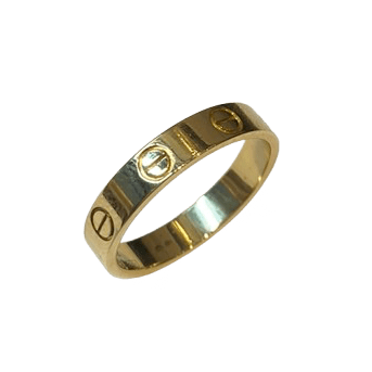Bague Alliance "Love" PM en or jaune - Castafiore