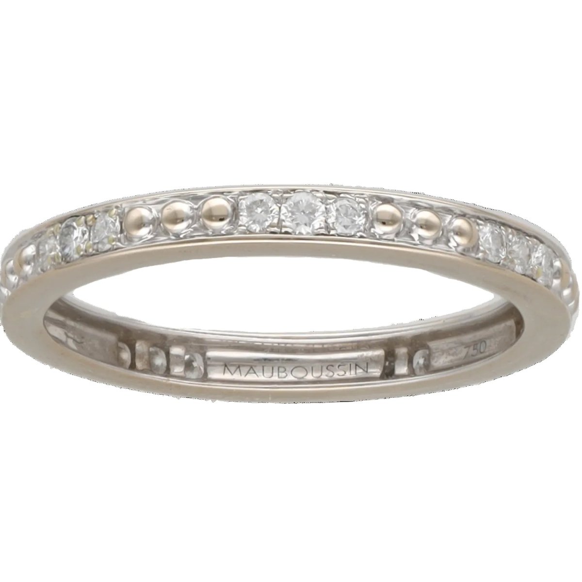 Bague Alliance MAUBOUSSIN en or blanc et diamants - Castafiore