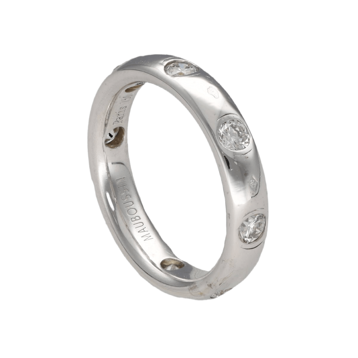 Bague Alliance MAUBOUSSIN en or blanc et diamants - Castafiore