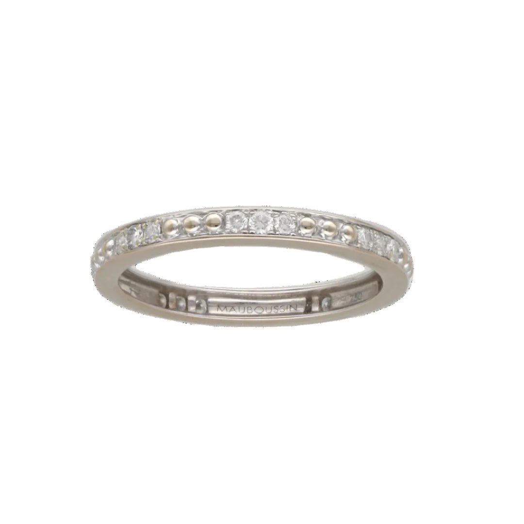 Bague Alliance MAUBOUSSIN en or blanc et diamants - Castafiore