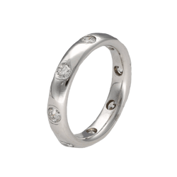 Bague Alliance MAUBOUSSIN en or blanc et diamants - Castafiore