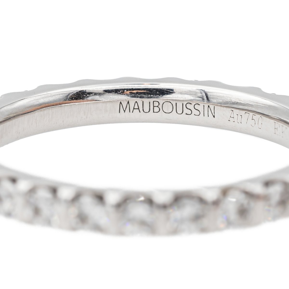 Bague Alliance MAUBOUSSIN en or blanc et diamants - Castafiore