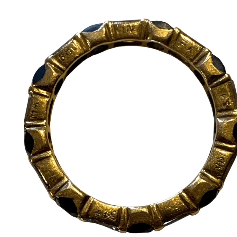 Bague Alliance MAUBOUSSIN en or jaune, saphirs et diamants - Castafiore