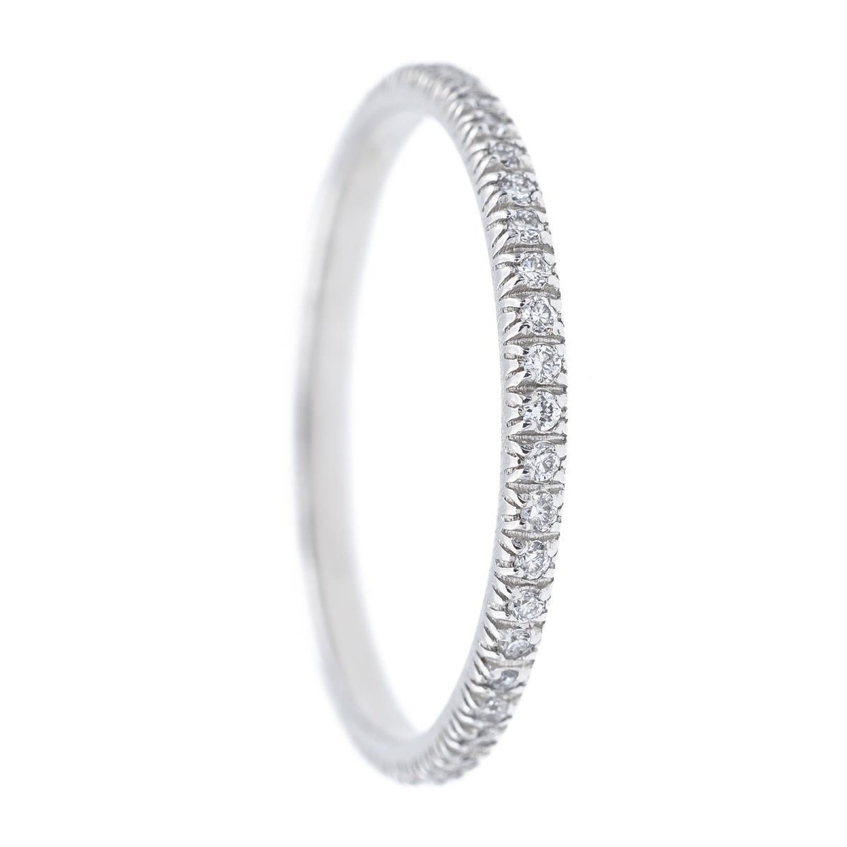 Bague Alliance Or blanc Diamant - Castafiore