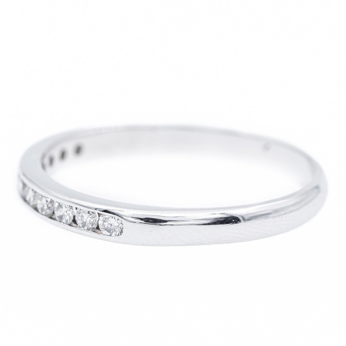Bague Alliance Or blanc Diamant - Castafiore