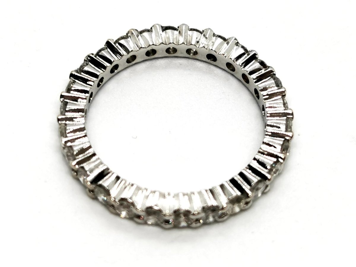 Bague Alliance Or blanc Diamant - Castafiore