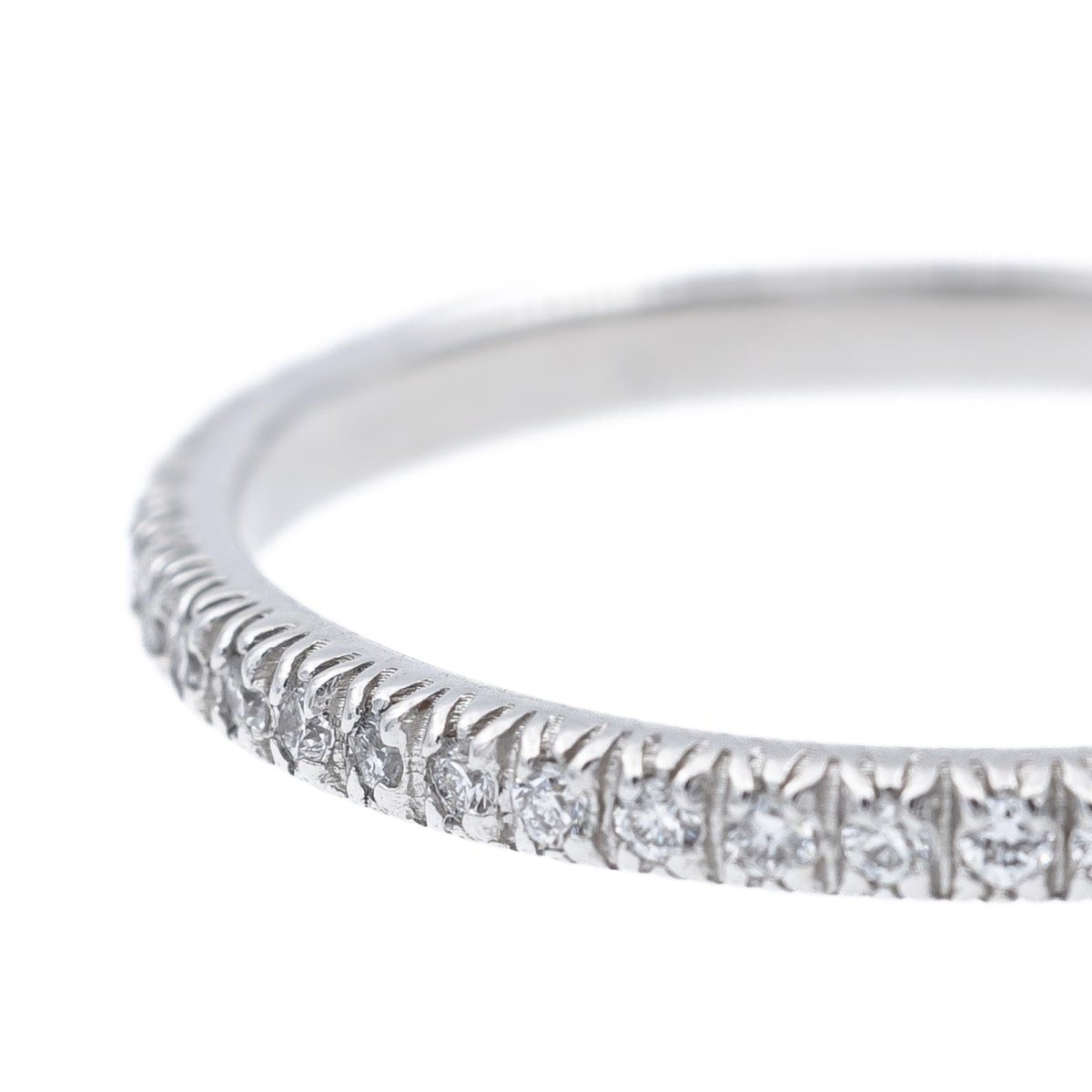 Bague Alliance Or blanc Diamant - Castafiore