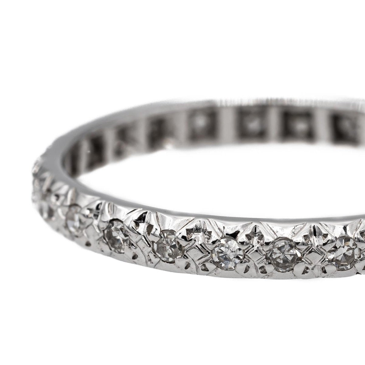 Bague Alliance Or blanc Diamant - Castafiore