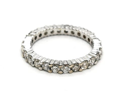 Bague Alliance Or blanc Diamant - Castafiore