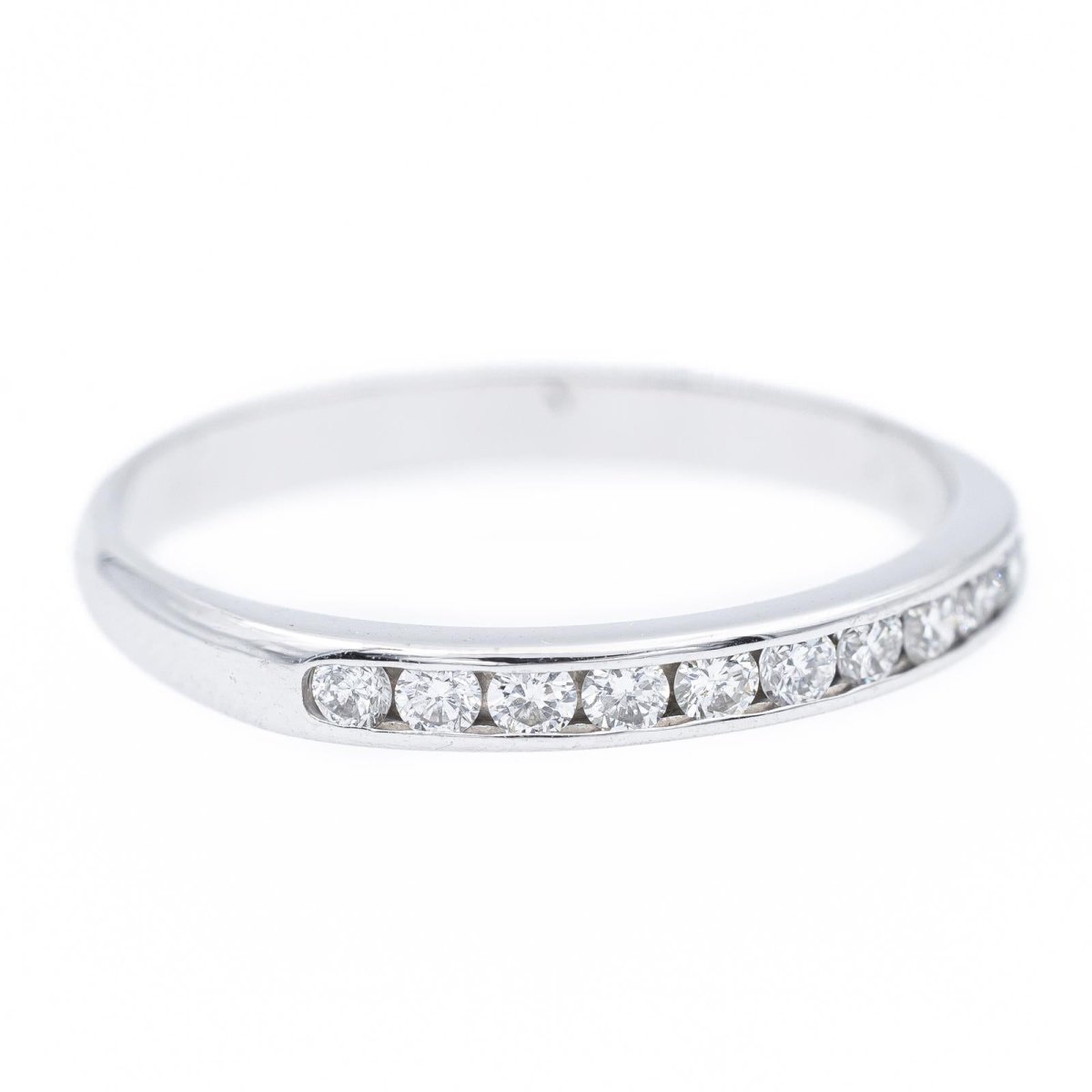 Bague Alliance Or blanc Diamant - Castafiore