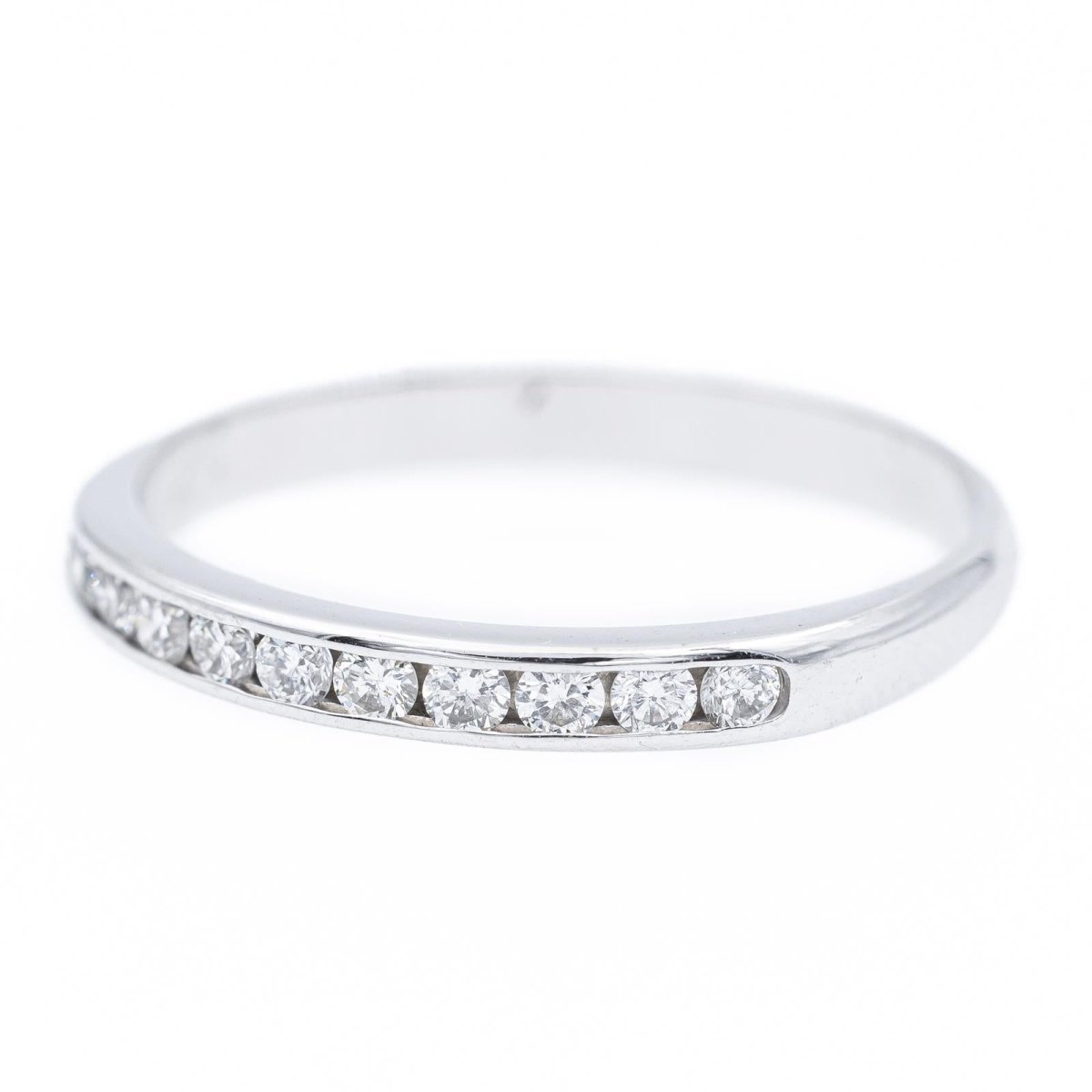 Bague Alliance Or blanc Diamant - Castafiore