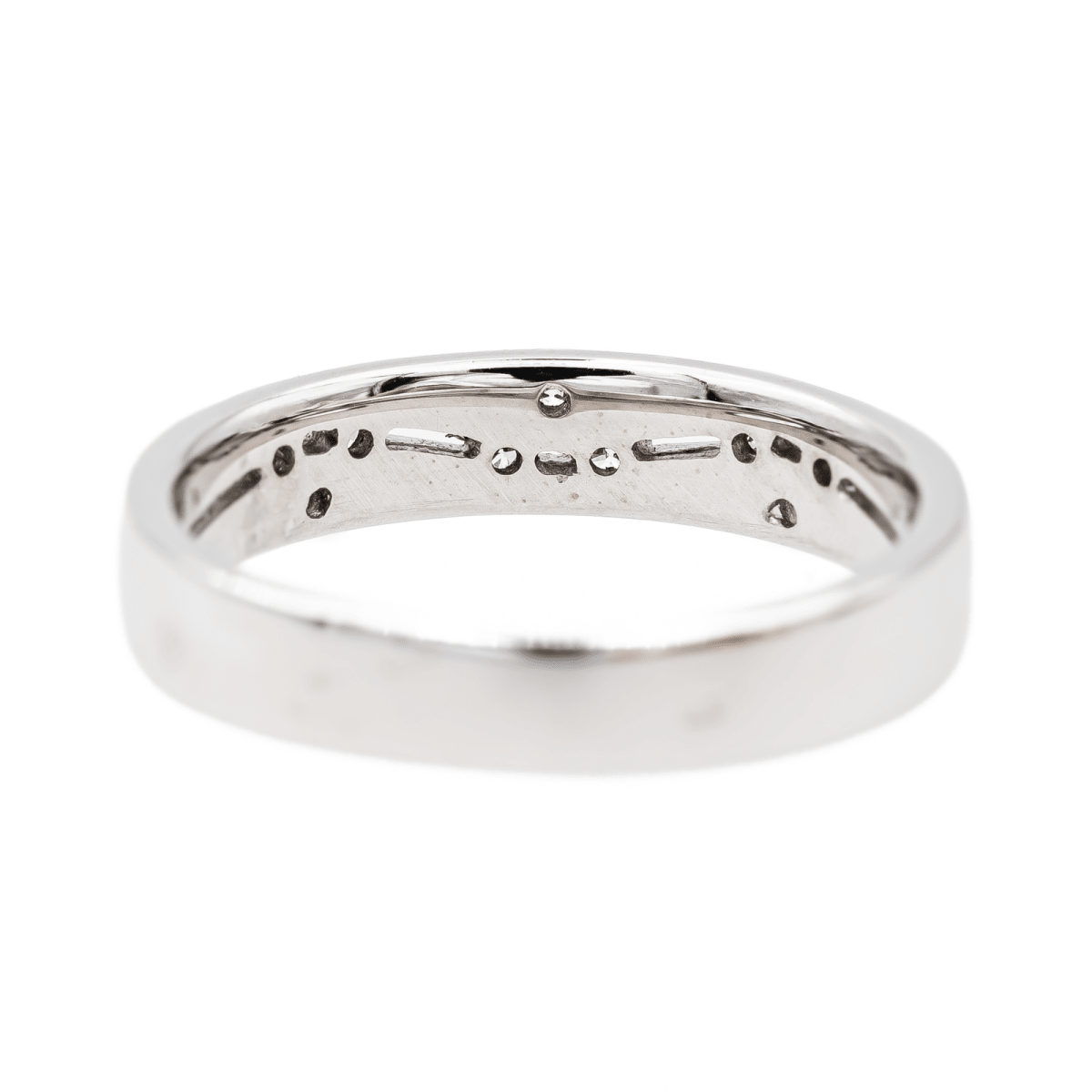 Bague Alliance Or blanc Diamant - Castafiore