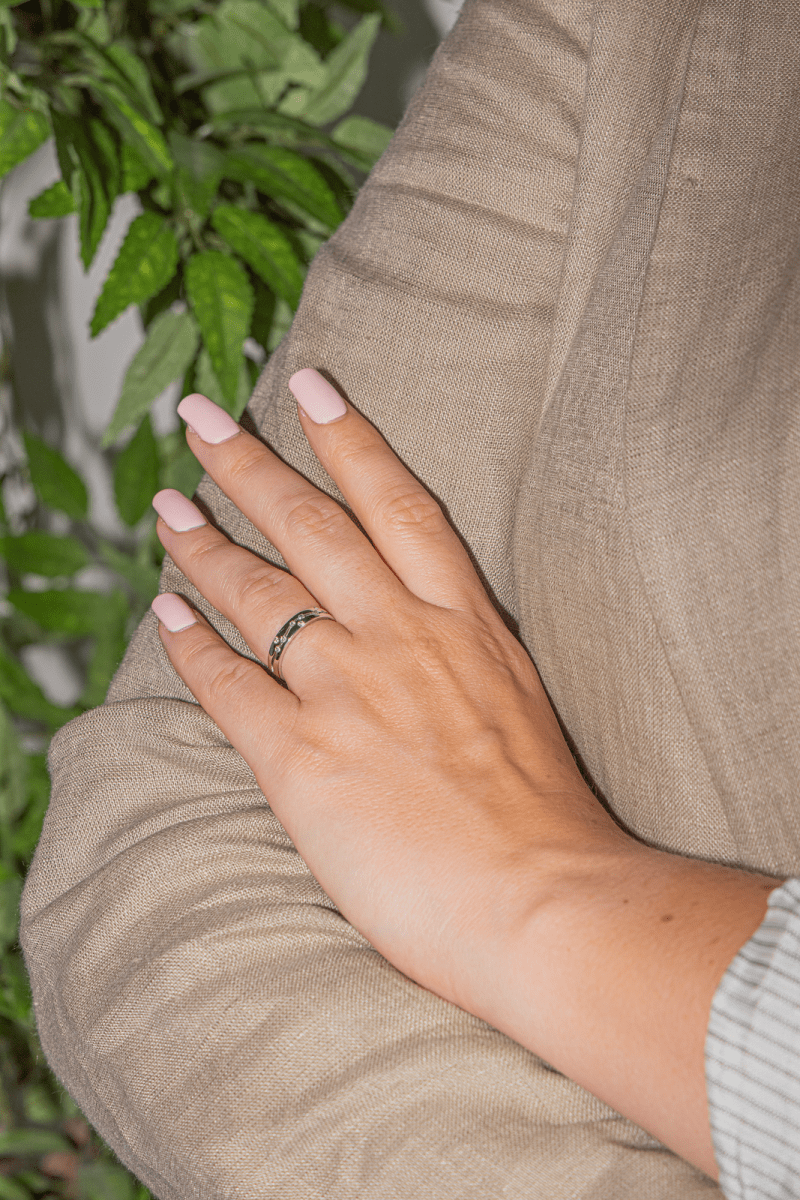 Bague Alliance Or blanc Diamant - Castafiore