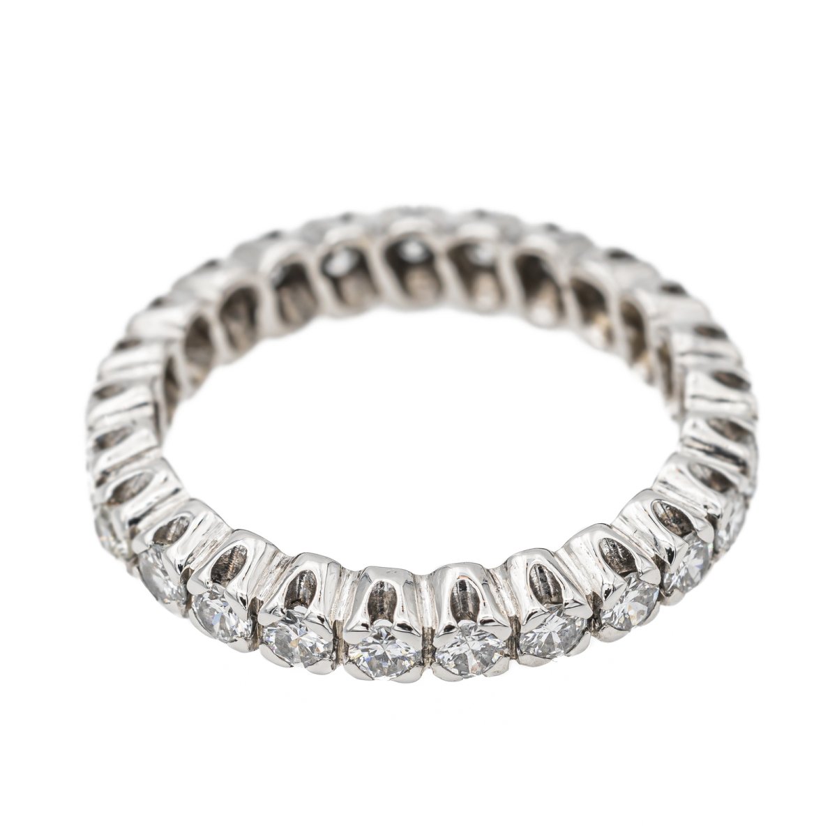 Bague Alliance Or blanc Diamant - Castafiore