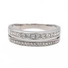 Bague Alliance Or blanc Diamant - Castafiore