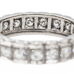 Bague Alliance Or blanc Diamant - Castafiore