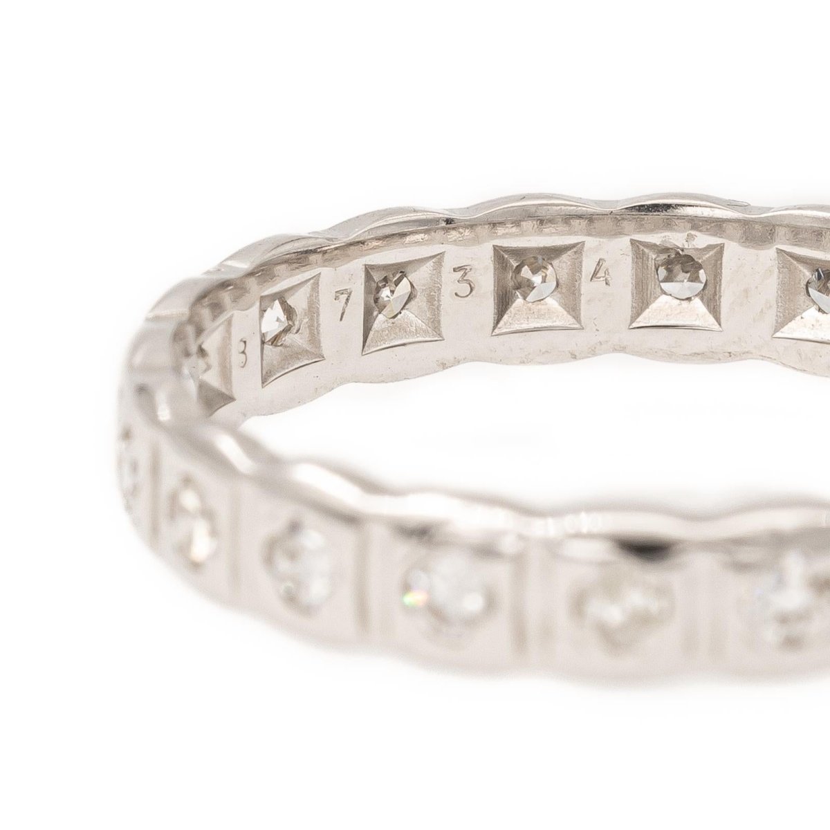 Bague Alliance Or blanc Diamant - Castafiore