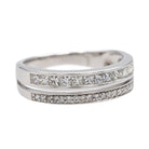 Bague Alliance Or blanc Diamant - Castafiore