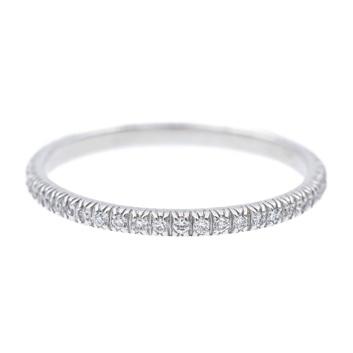 Bague Alliance Or blanc Diamant - Castafiore