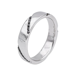 Bague Alliance Or blanc Diamant - Castafiore