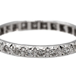 Bague Alliance Or blanc Diamant - Castafiore