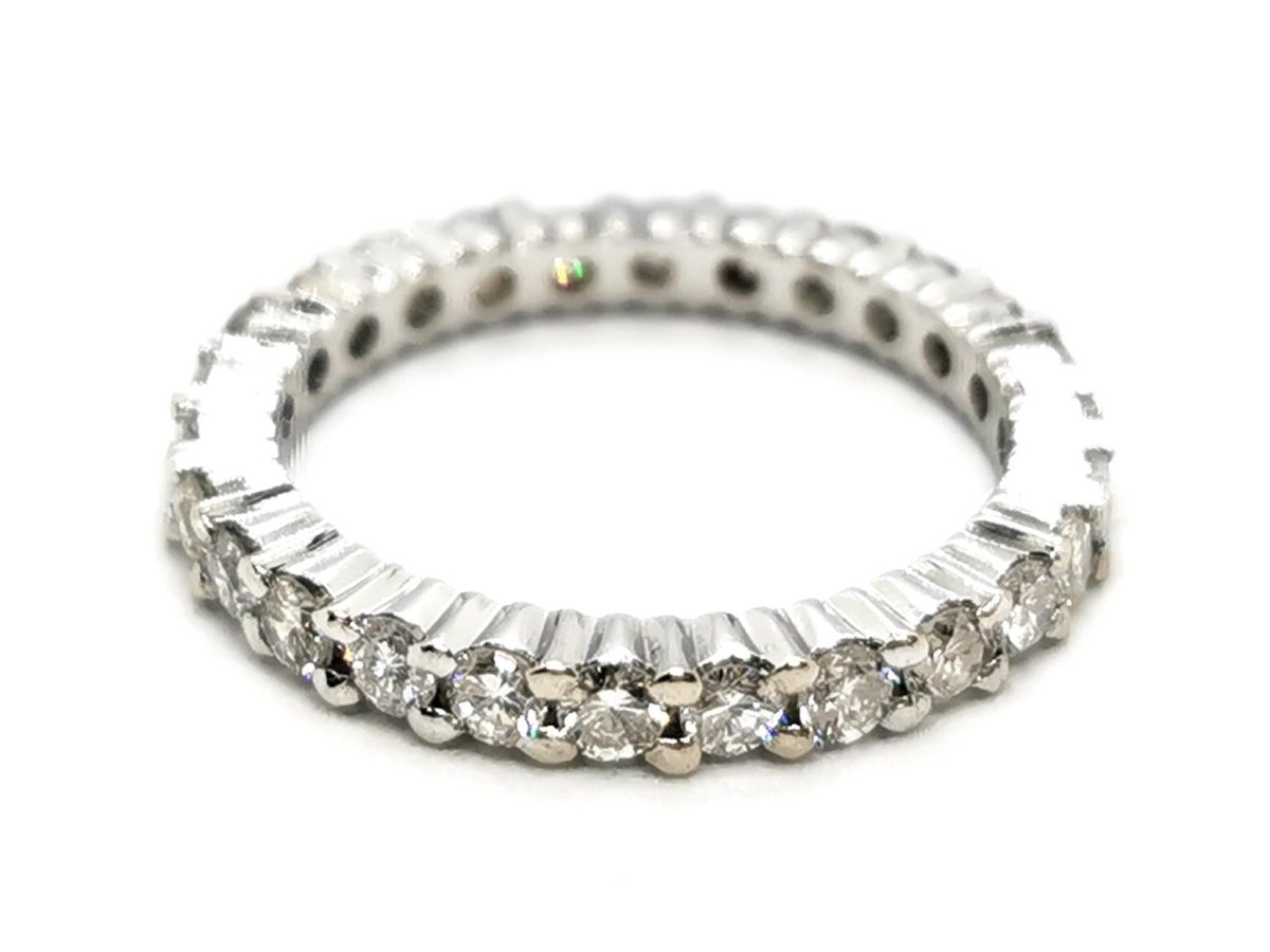 Bague Alliance Or blanc Diamant - Castafiore
