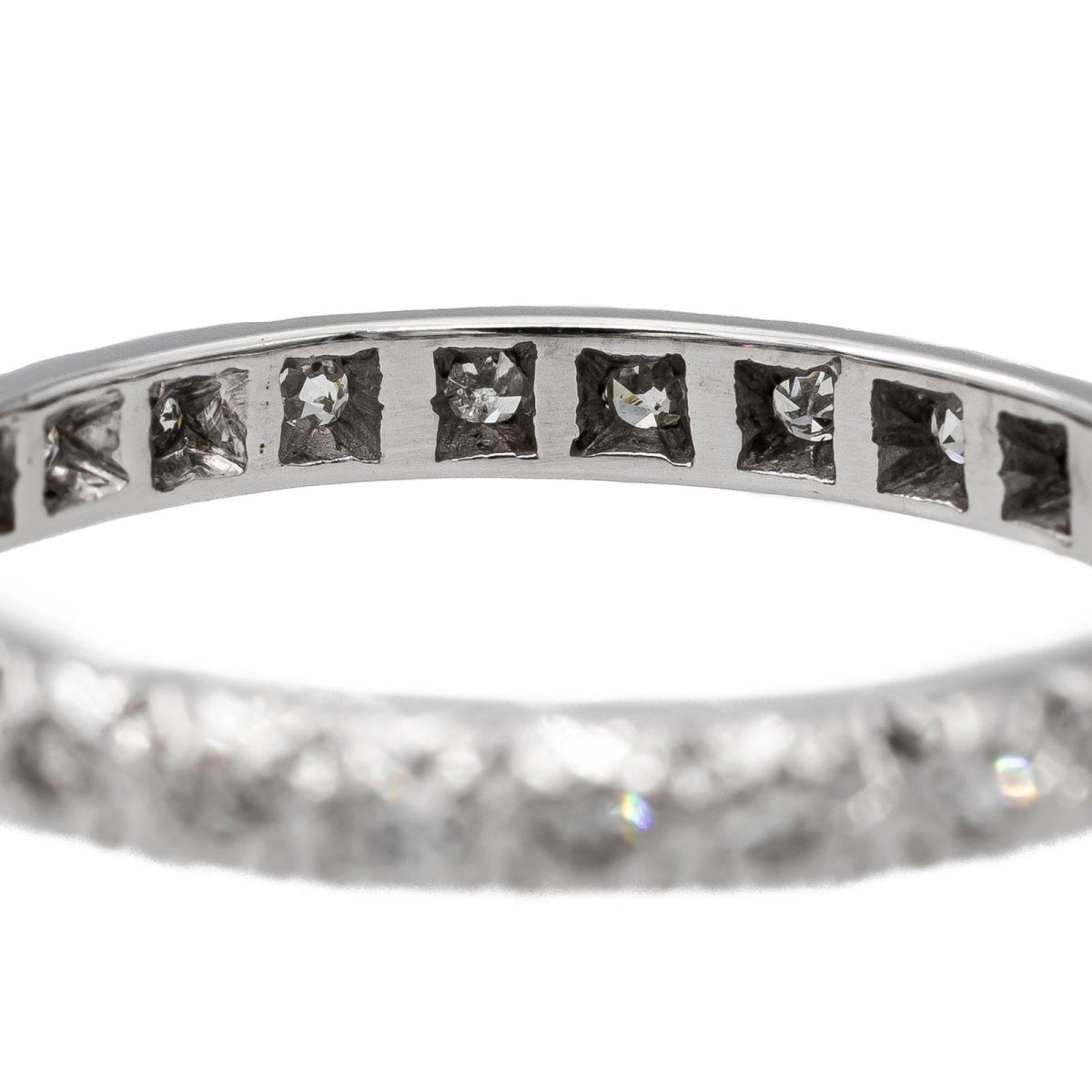 Bague Alliance Or blanc Diamant - Castafiore