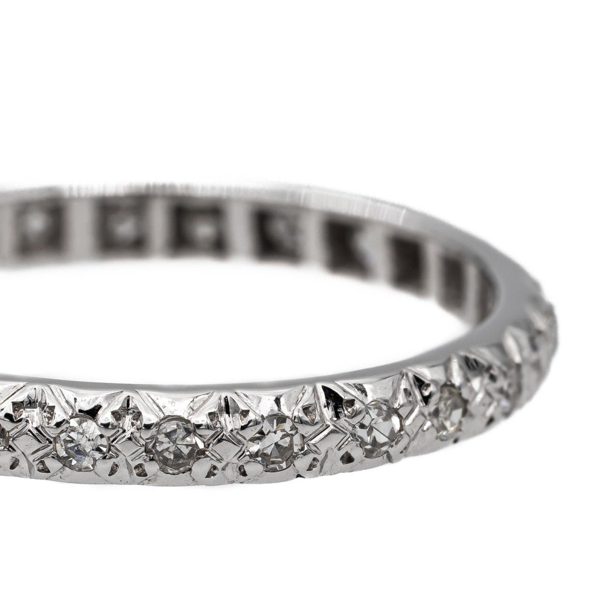 Bague Alliance Or blanc Diamant - Castafiore