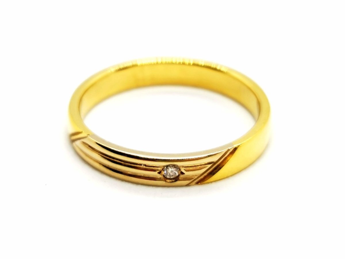 Bague Alliance Or jaune Diamant - Castafiore