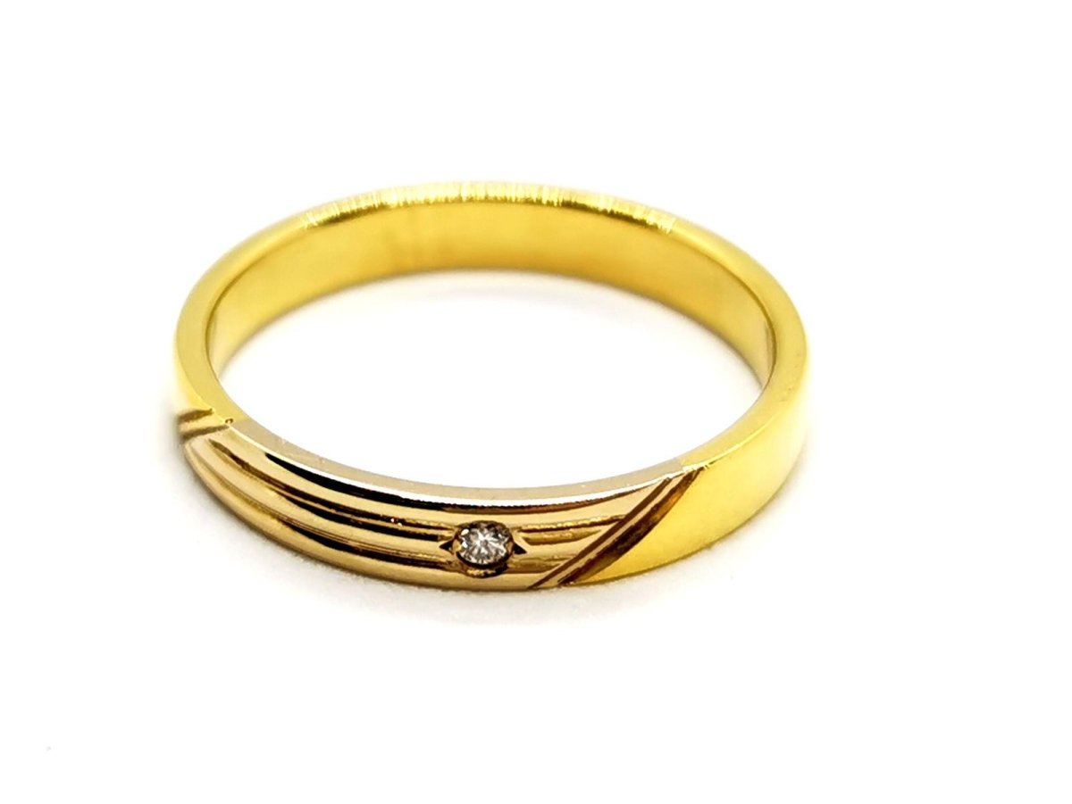 Bague Alliance Or jaune Diamant - Castafiore