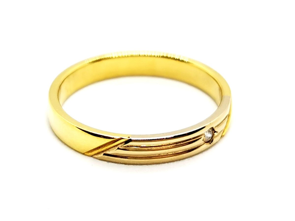 Bague Alliance Or jaune Diamant - Castafiore