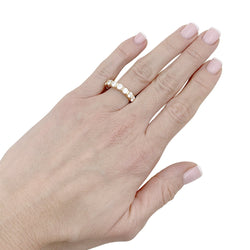 Bague Alliance or jaune et diamants. - Castafiore