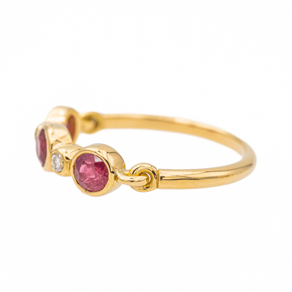 Bague Alliance Or jaune Rubis - Castafiore