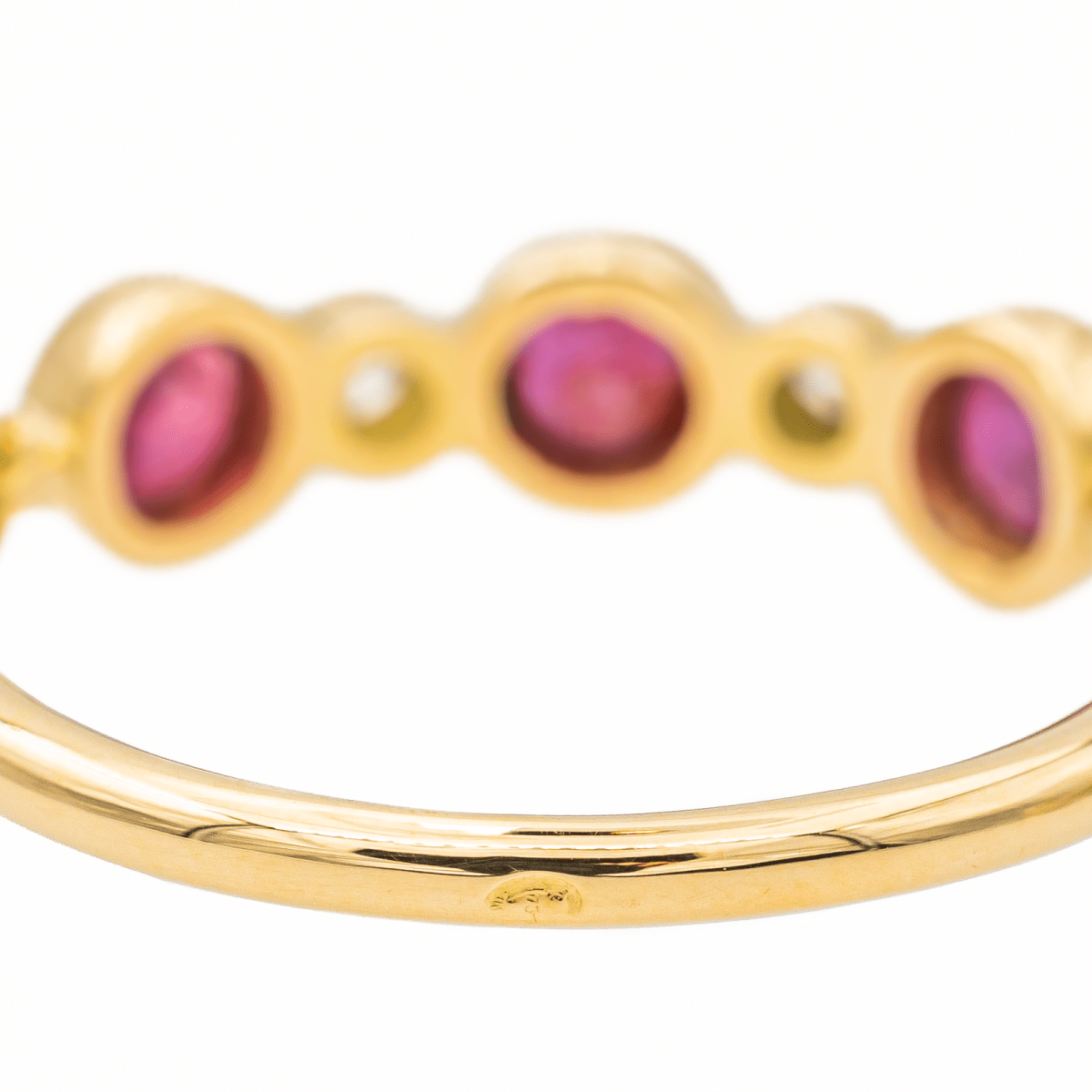 Bague Alliance Or jaune Rubis - Castafiore
