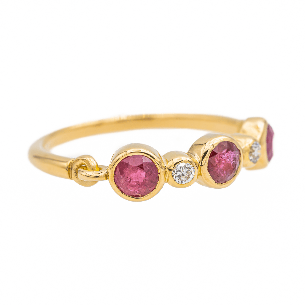 Bague Alliance Or jaune Rubis - Castafiore