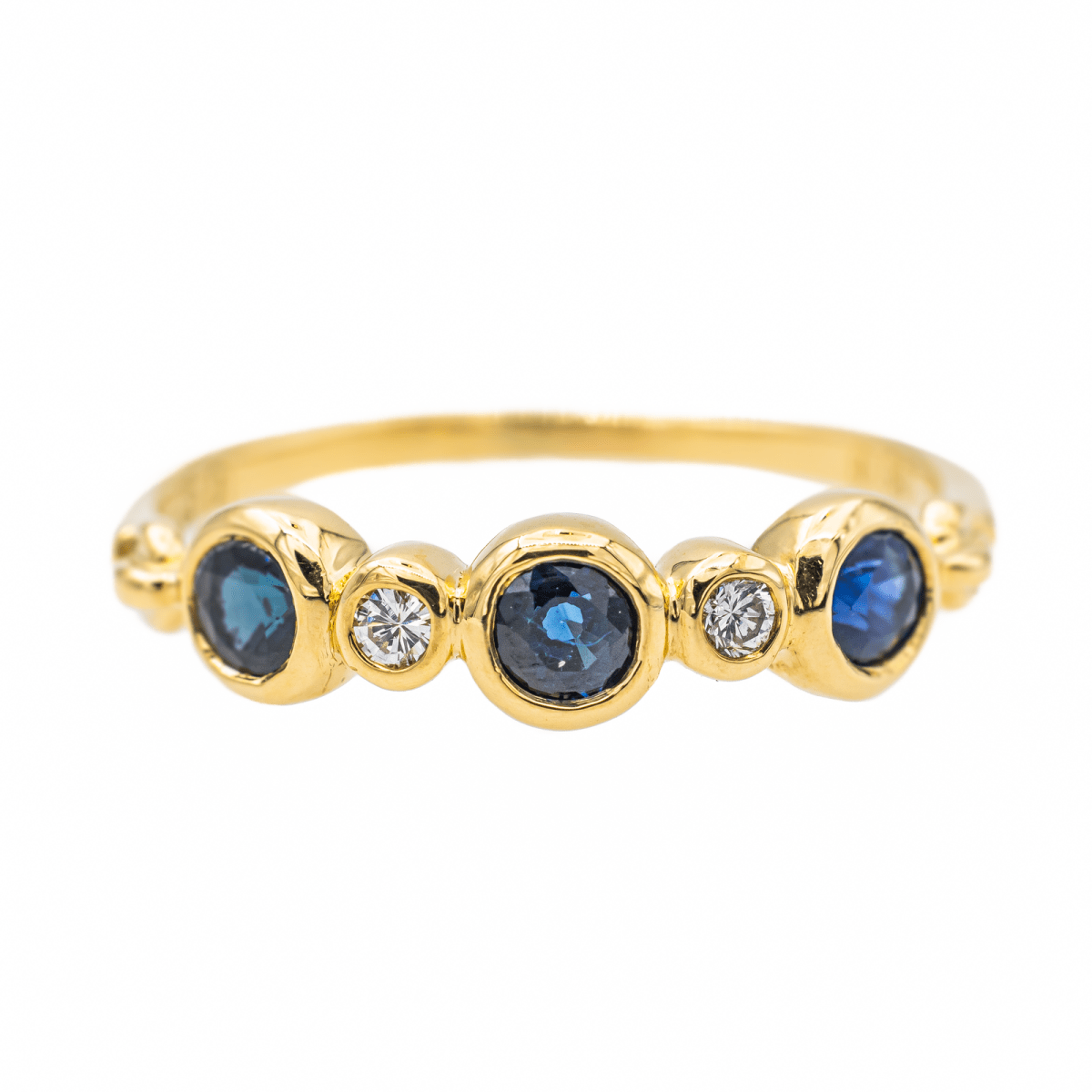 Bague Alliance Or jaune Saphir - Castafiore