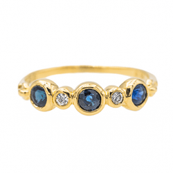 Bague Alliance Or jaune Saphir - Castafiore
