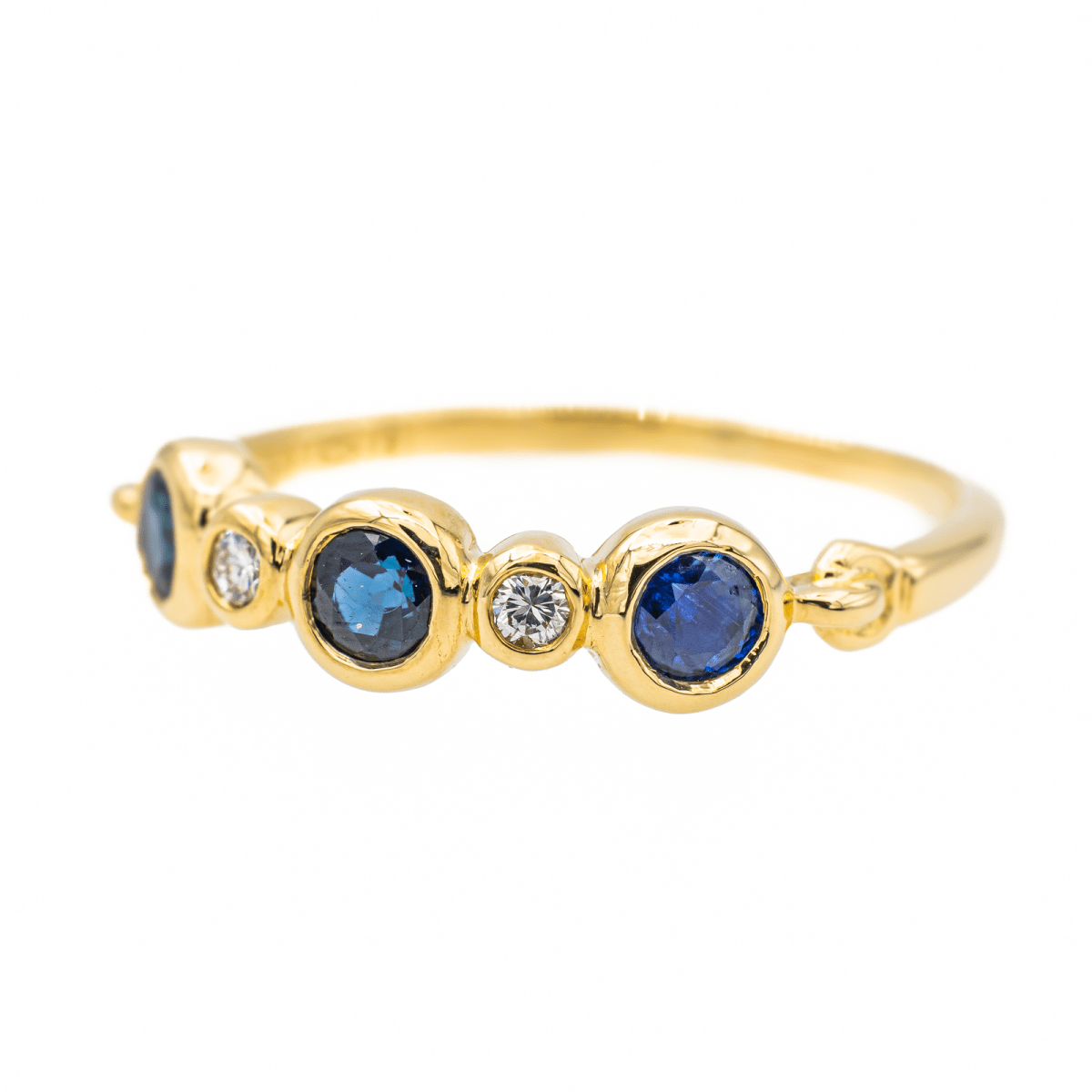 Bague Alliance Or jaune Saphir - Castafiore
