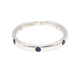 Bague Alliance POMELLATO en or blanc et saphir - Castafiore