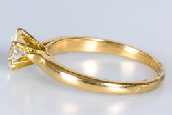 Bague alliance solitaire en or 18 carats ornée d’1 diamant 1ct - Castafiore