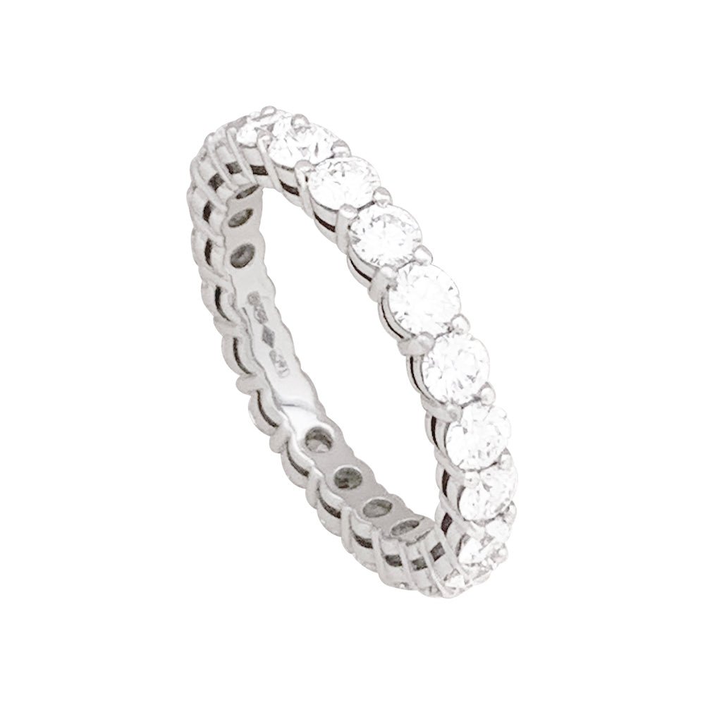 Bague Alliance TIFFANY & CO. "Forever" en platine et diamants - Castafiore