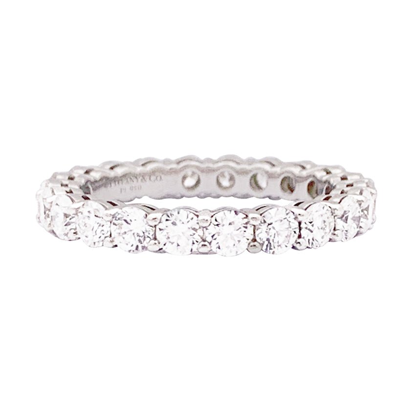 Bague Alliance TIFFANY & CO. "Forever" en platine et diamants - Castafiore