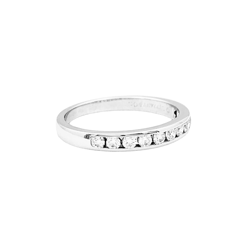 Bague Alliance TIFFANY & CO. "Setting" en platine et diamants - Castafiore