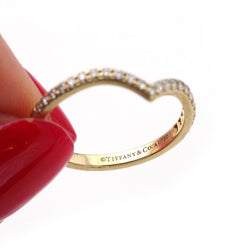 Bague Alliance TIFFANY & CO. "Soleste V" en or jaune et diamants - Castafiore