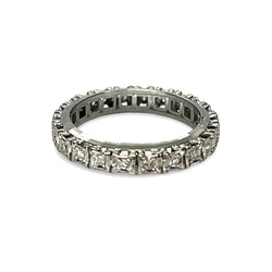 Bague Alliance tour complet en or blanc et diamants - Castafiore