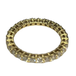 Bague Alliance tour complet en or jaune et diamants - Castafiore