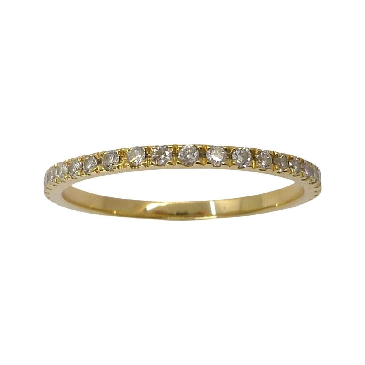 Bague Alliance tour complet en or jaune et diamants - Castafiore